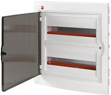 Бокс пластиковый DKC RAM base ЩРВ-П-36 (474х425х77мм) 2 ряда IP41 белый прозрачная дверца картинка 